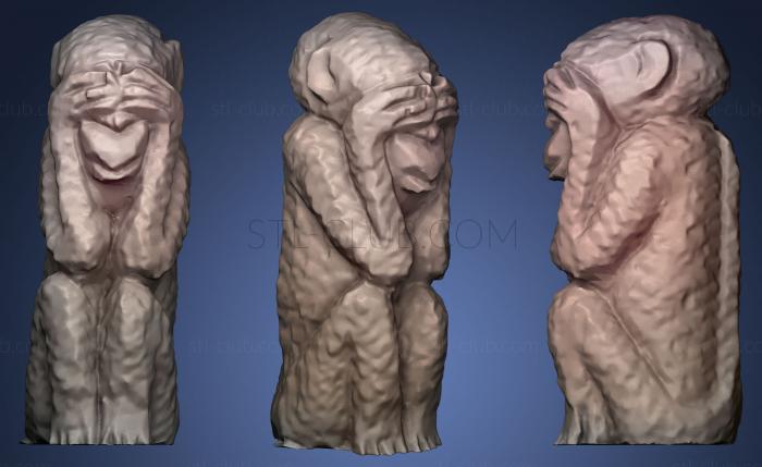 3D model Monkey Statue (STL)